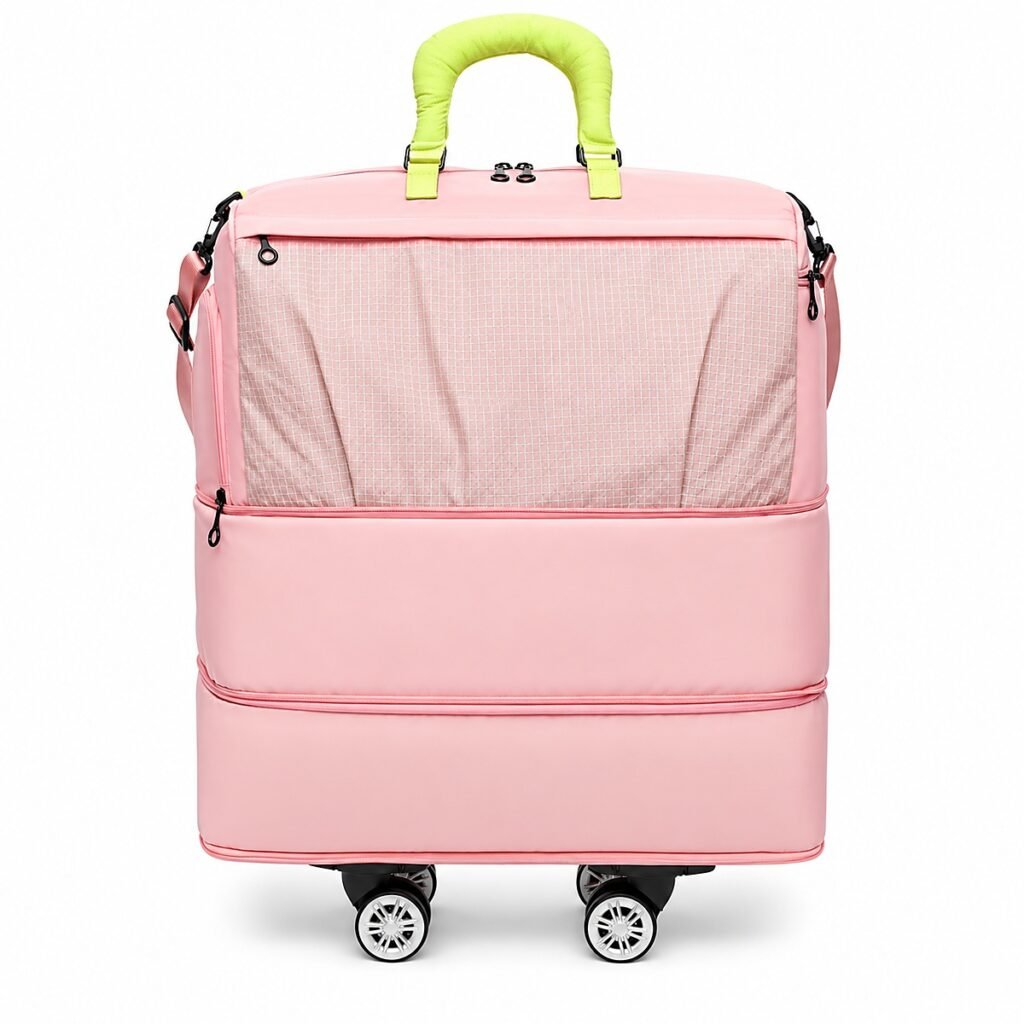 Expandable nylon wheeled travel bag for wholesale buyers